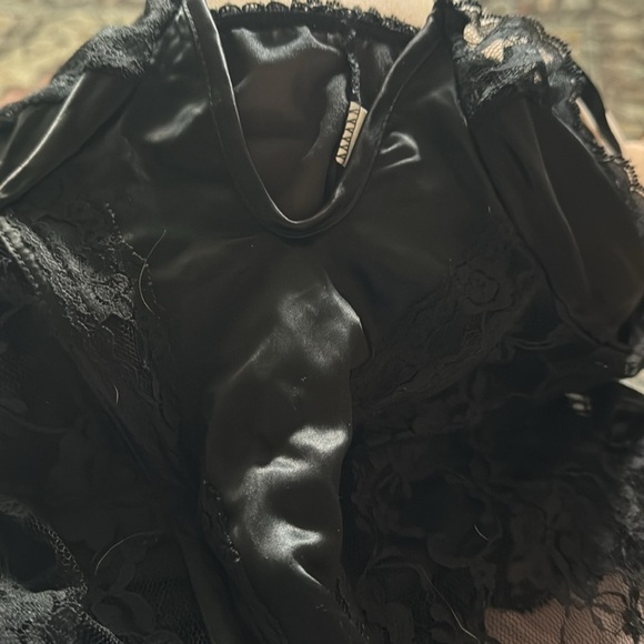 Design by FARIS vintage intimates sheer lace corset black Sz 3X - Picture 6 of 6